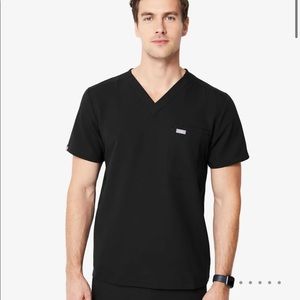 Figs Scrub Top- 2 pocket black XL